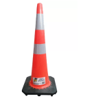 CONO SEÑALIZACION 36" C/DOBLE CINTA ANTI VIENTO
